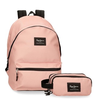 Aris Rucksack mit Tasche rosa