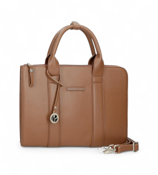 Porta-documentos castanho Elia