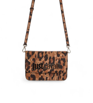 Saco com letras em metal castanho