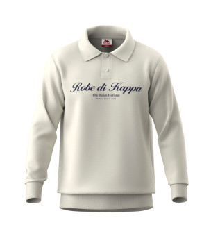 Afslappet hvid logo-poloshirt