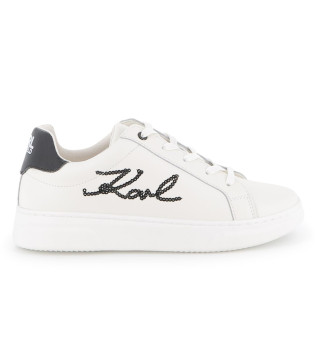 Sneakers i lder Letter white