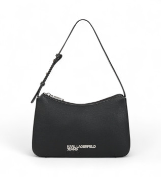 Bolso con logo metlico negro