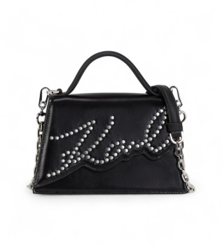 Bolso con tachuelas Signature pequeo negro