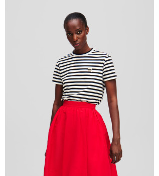 Camiseta a rayas blanco, negro