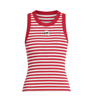 Ikon rood geribd T-shirt