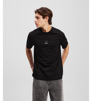 T-shirt med svart grafik