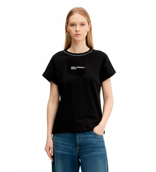 Drapey Logo T-shirt zwart