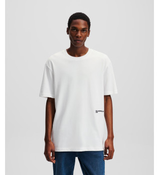 T-shirt z białą ilustracją