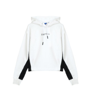 Sweat  capuche noir, blanc