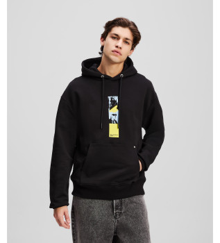 Svart Karl sweatshirt med tryck