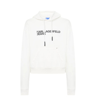 Sweatshirt med vit logotyp