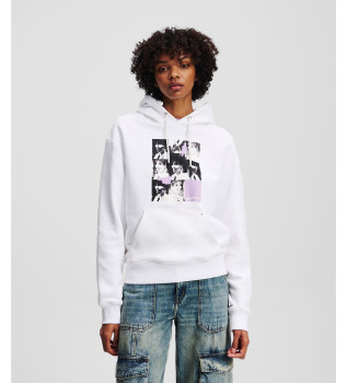 Sudadera Estampado Karl blanco