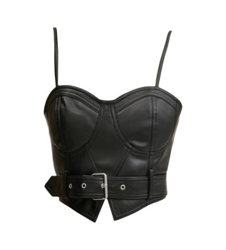 Zwart strapless topje