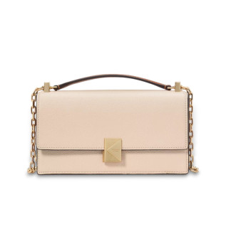 Mini sac  main en chane beige