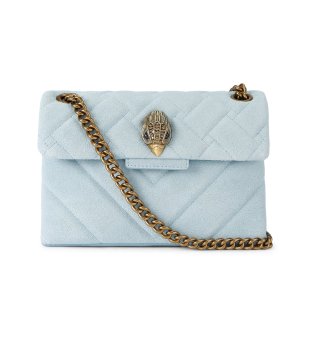Bolsa de ombro Mini Kensington em camur�a turquesa