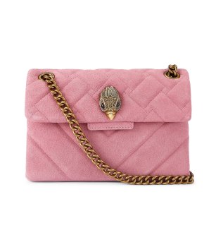 Bolsa de couro de camur�a cor-de-rosa