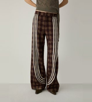 Pantalon à carreaux Zion marron