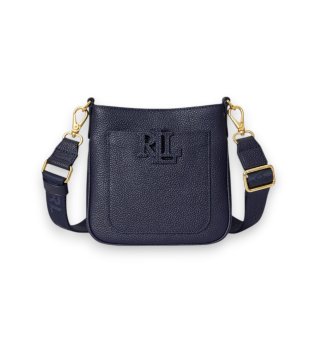 Borsa a tracolla Cameryn piccola in pelle blu marino