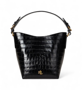 Bolso de piel Embossed negro