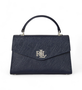 Sacoche Farrah en cuir textur avec texture marine