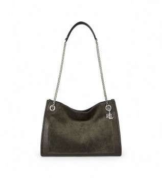 Sac fourre-tout Bradley en cuir et daim vert fonc