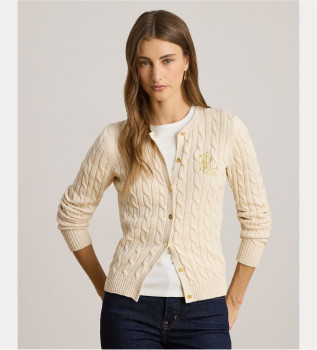 Cardigan en coton tress beige