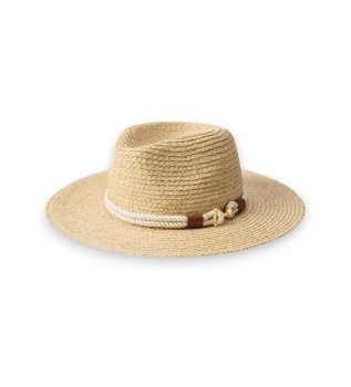 Fedora en paille beige