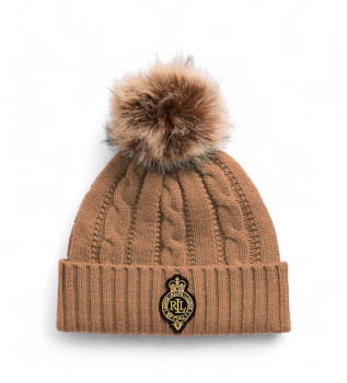 Gorro Crest Pom Pom marrn