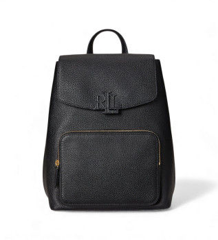 Mochila Cameryn de piel granulada negro