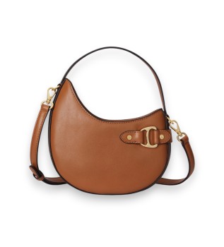 Tasha lille crossbody-taske i brunt læder