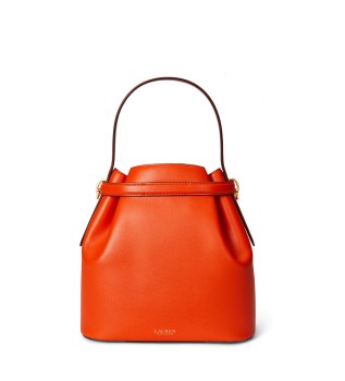 Borsa a secchiello Blaike media in pelle arancione