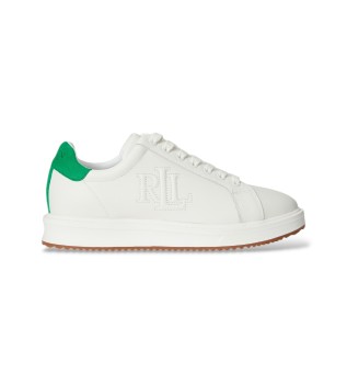 Zapatillas Ainsley de piel y ante blanco