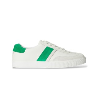 Zapatillas Braylee bicolor de piel y ante blanco, verde