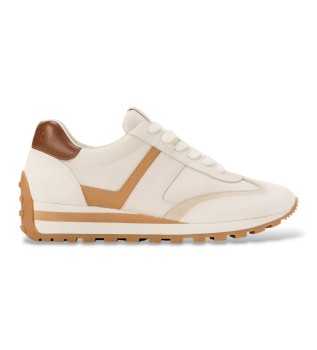 Deportiva Dani de piel y ante beige