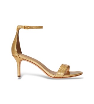 Sandalias Allie repujada metalizada dorado