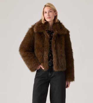 Rjava jakna Laney Faux Fur