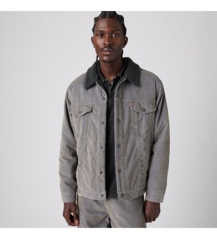 Blue Relaxed Fit Sherpa Trucker Jacket