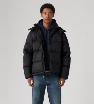Piumino con cappuccio Rockwell nero