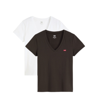 Set 2 T-Shirts Perfekt weiß, schwarz