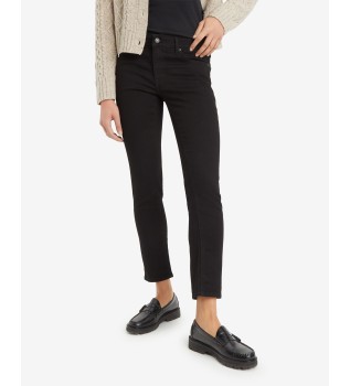 712 skinny jeans met paspelzak zwart
