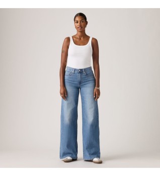 Jeans 728 Weites Bein mit hohem Schritt Blau