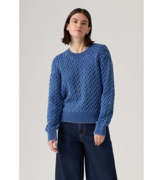 Boyfriend-Pullover blau