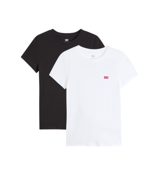 Set 2 T-Shirts Essential weiß, schwarz