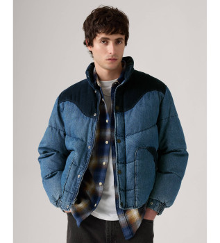 Short quilted jacket Wild West blue