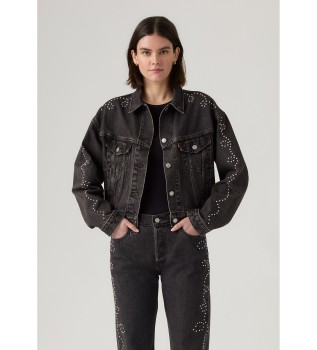 Giacca da camionista nera anni '90