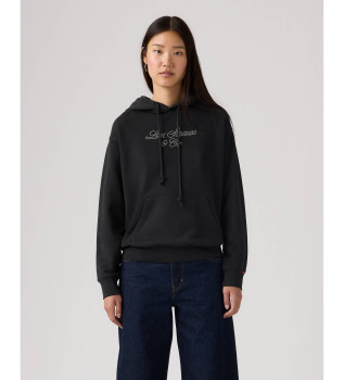 Felpa con cappuccio nera Graphic Heritage