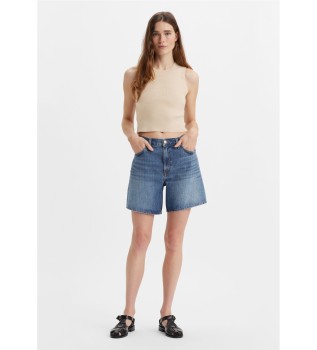 Vrečaste kratke hlače modre barve