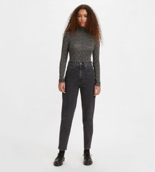 High Waisted Jean Mom Cut svart