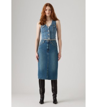 High Rise Slit nederdel bl�