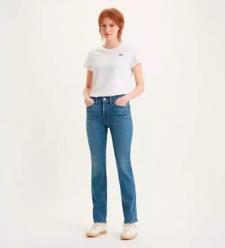 Jeans recto moldeador 314 azul